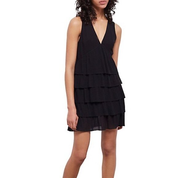 The Kooples - Sleeveless Layered Ruffle Mini Dress - Size 2 (Medium) - Picture 3 of 7
